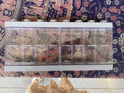 Lego Mini-Figure Display Shelf Grey