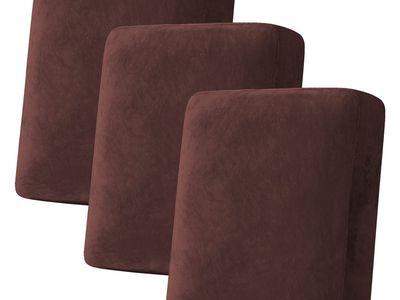 Velvet Stretch Couch Cushion Cover Plush Cushion Slipcover for Chair Loveseat Sofa Cushion Furniture Protector Seat 3piece