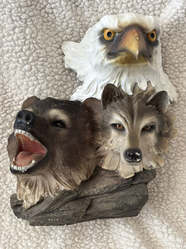Eagle Bear & Wolf Statue Animal Rustic Cabin Decor