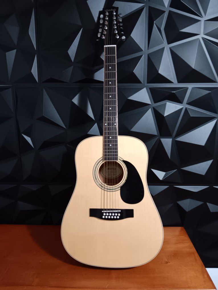 Mitchell D120S12E 12-String Dreadnought Acoustic-Electric Guitar. (Shows slight visible damage on the back, but does not affect