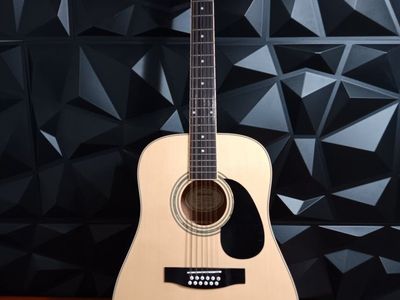 Mitchell D120S12E 12-String Dreadnought Acoustic-Electric Guitar. (Shows slight visible damage on the back, but does not affect