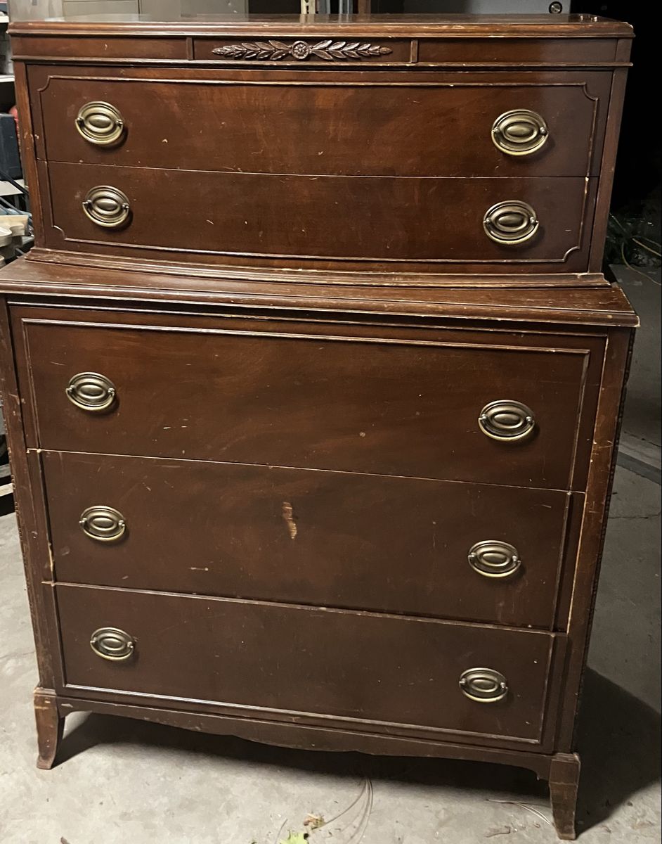 Vintage Thomasville five drawer, tallboy boydresser