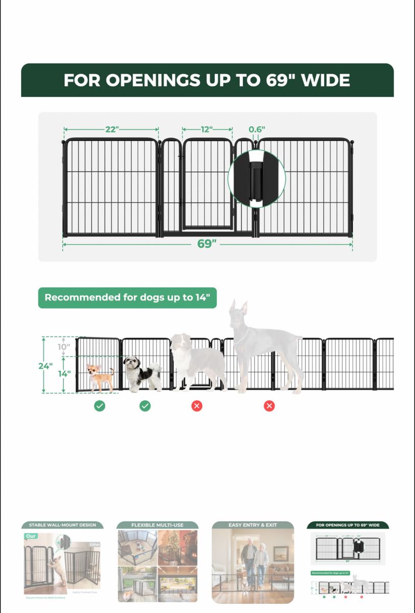 FXW extra wide dog gate