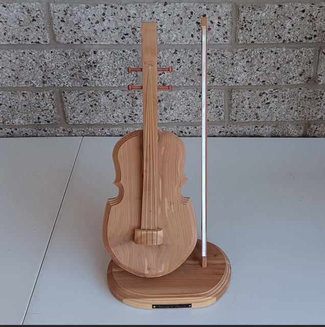 Wooden Violin Home Decor Display Piece