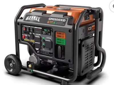 Brand New in Box Genmax 5500XiD Dual Fuel Inverter Generator