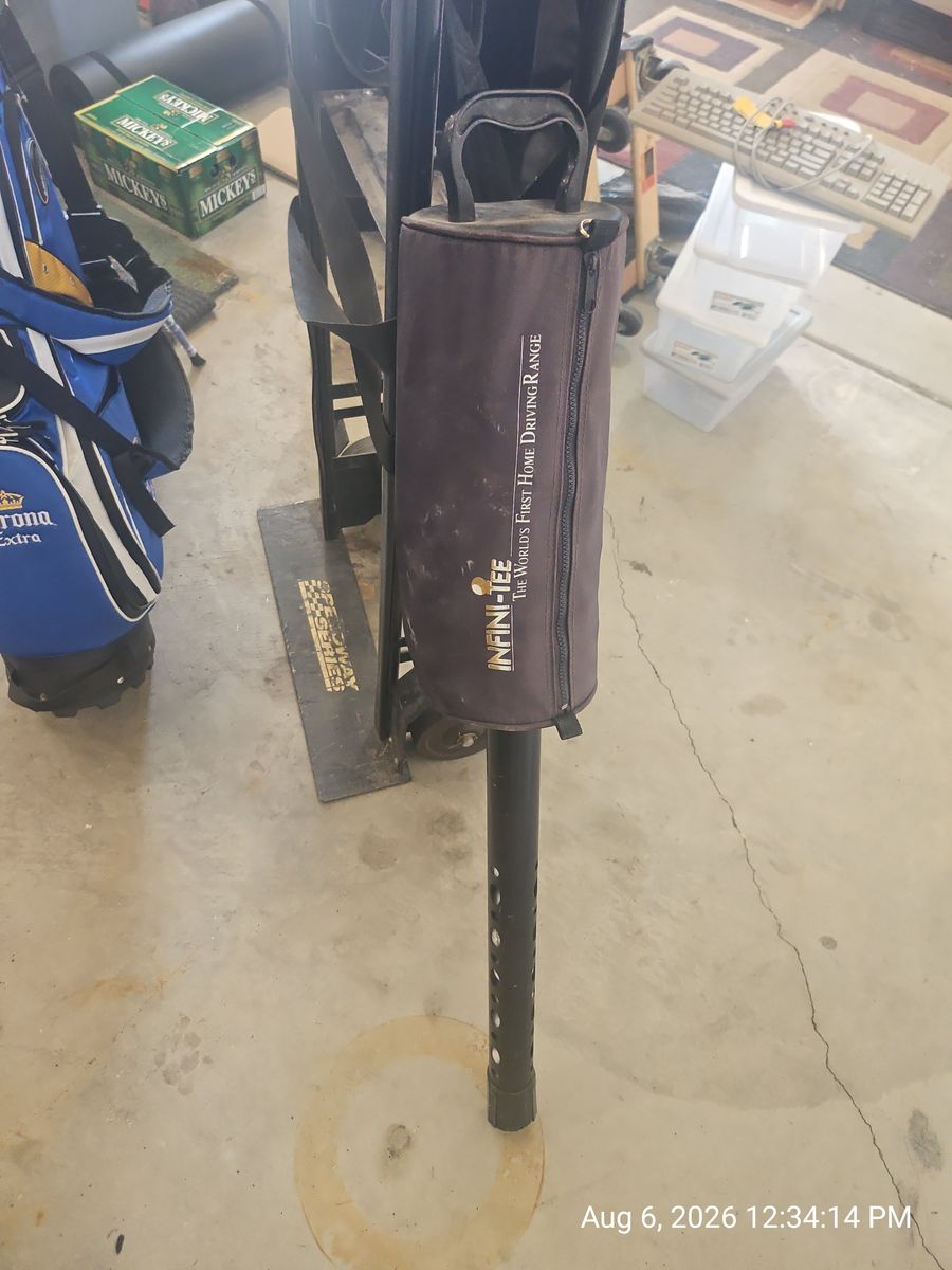 Infini-Tee Home Driving Range Golf Practice Swing Trainer Shag Bag