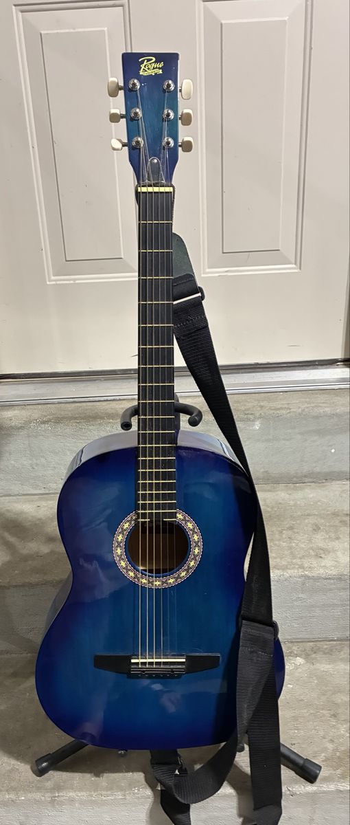 Rogue Fine Instruments SO-069-RAG-BL Acoustic Guitar - Blue, Beginner-Friendly