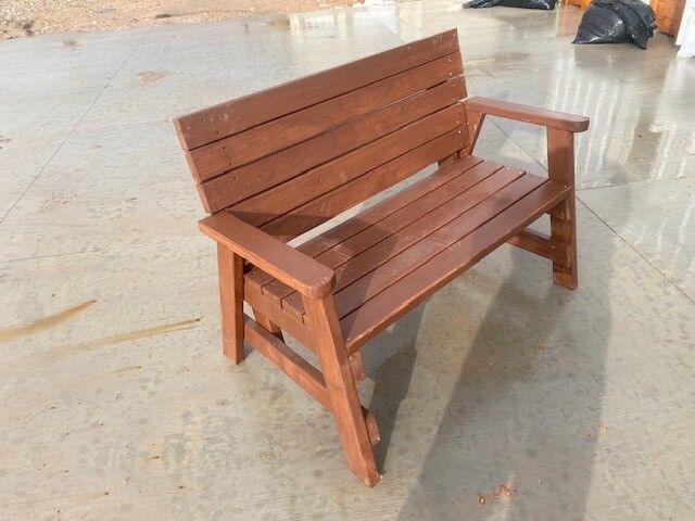 Homemade wood bench