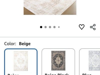 brand new 6x9 washable beige rug