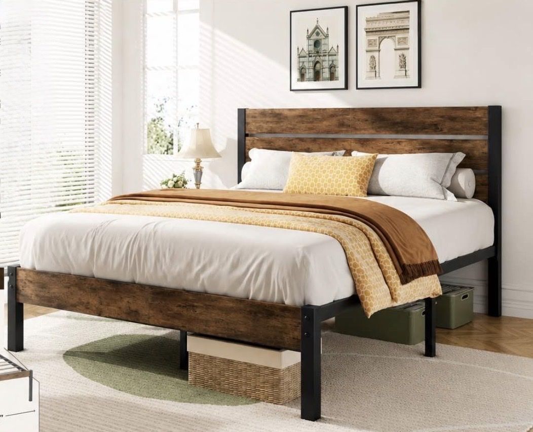 Full Size Platform Bed Frame – Brand New