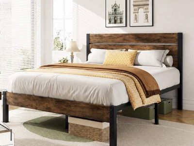 Full Size Platform Bed Frame – Brand New