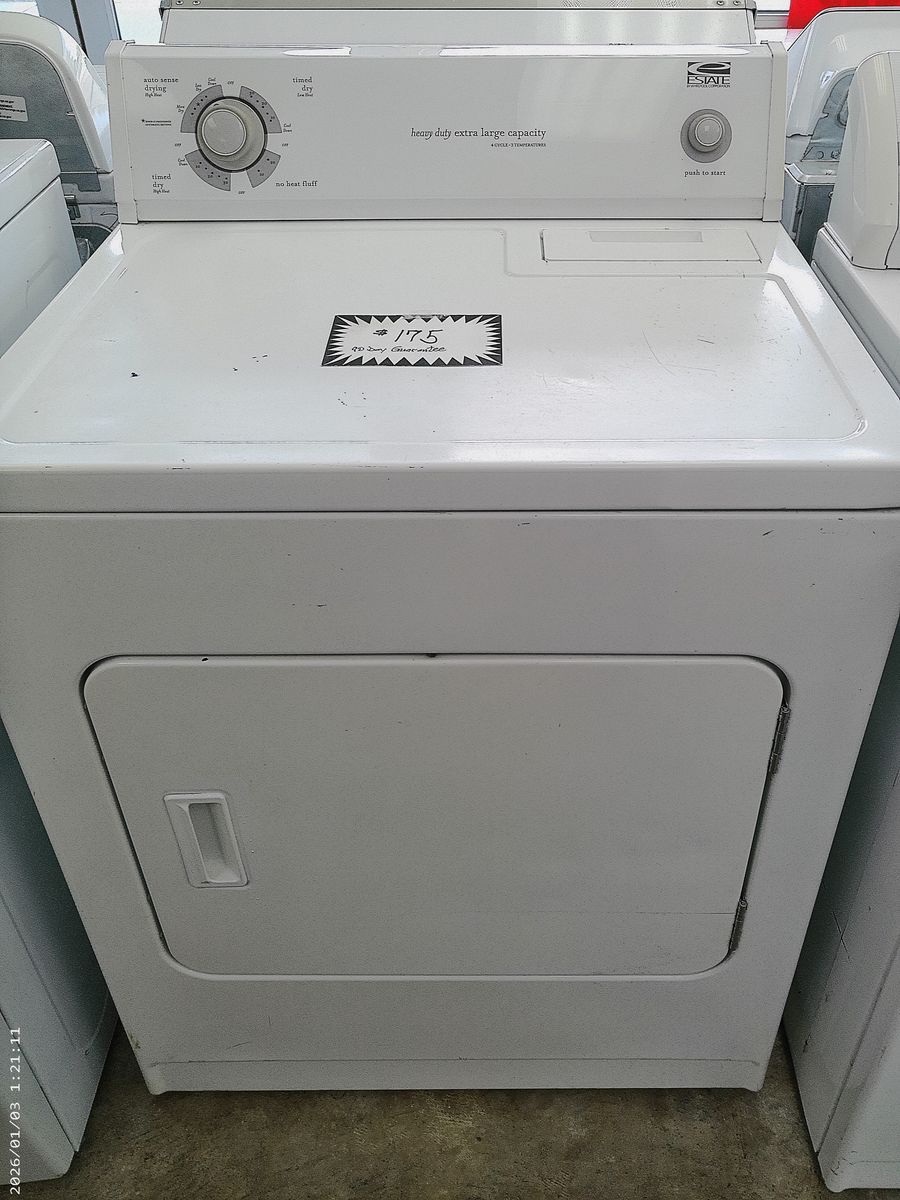 Whirlpool Electric Dryer~90 Day Guarantee
