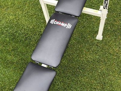 Champ WB 125 Weight Bench with Barbell Rack
