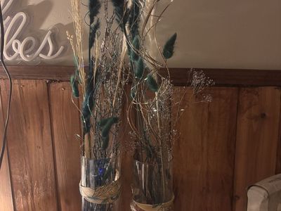 Matching Decorative Floor Vase Arrangements - Modern Farmhouse Decor