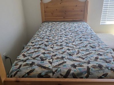 Wooden Twin Bed Frame, Light Wood Finish with Headboard and Footboard
