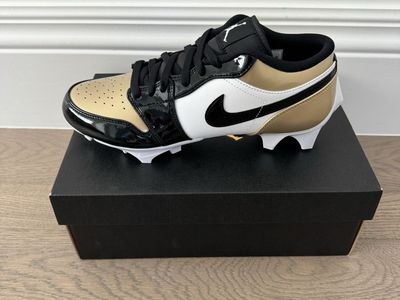 Brand New Jordan 1 Low Cleat Metallic Gold Sz9.5