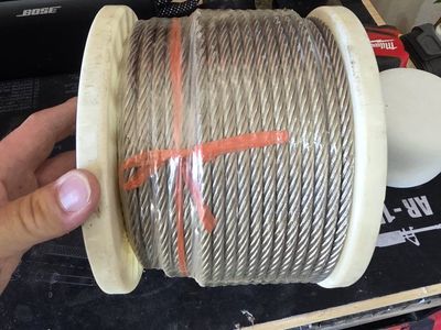 Unbranded 250 ft. Galvanized Steel Wire Rope Cable 1/4"