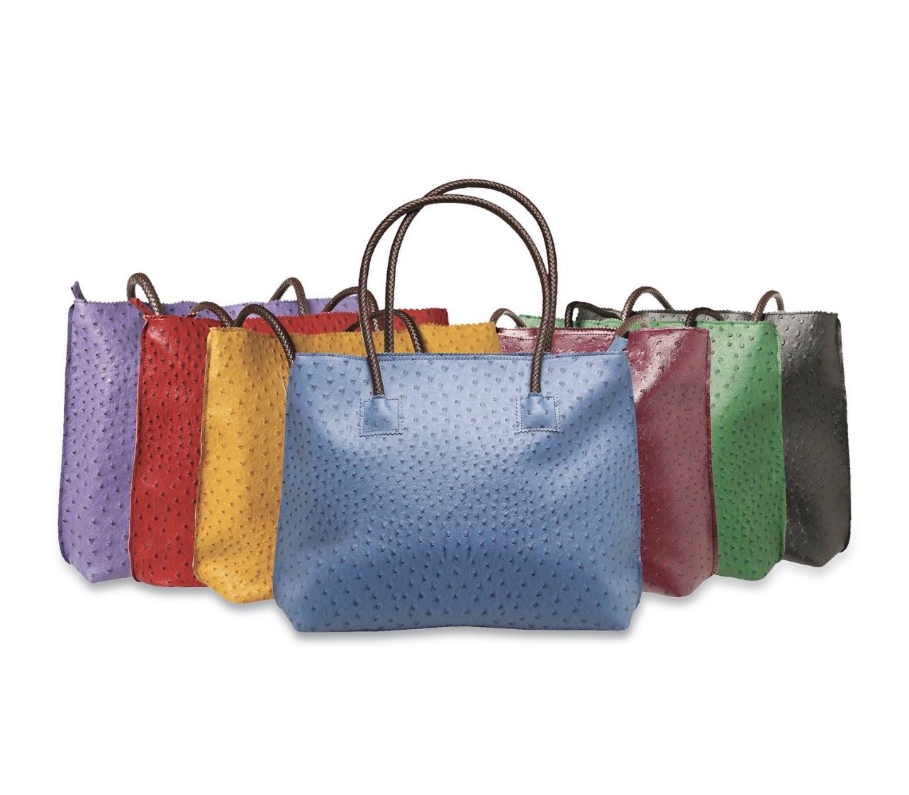 NEW Faux Leather Ostrich Tote Bag