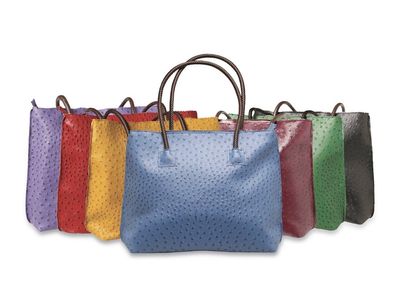 NEW Faux Leather Ostrich Tote Bag