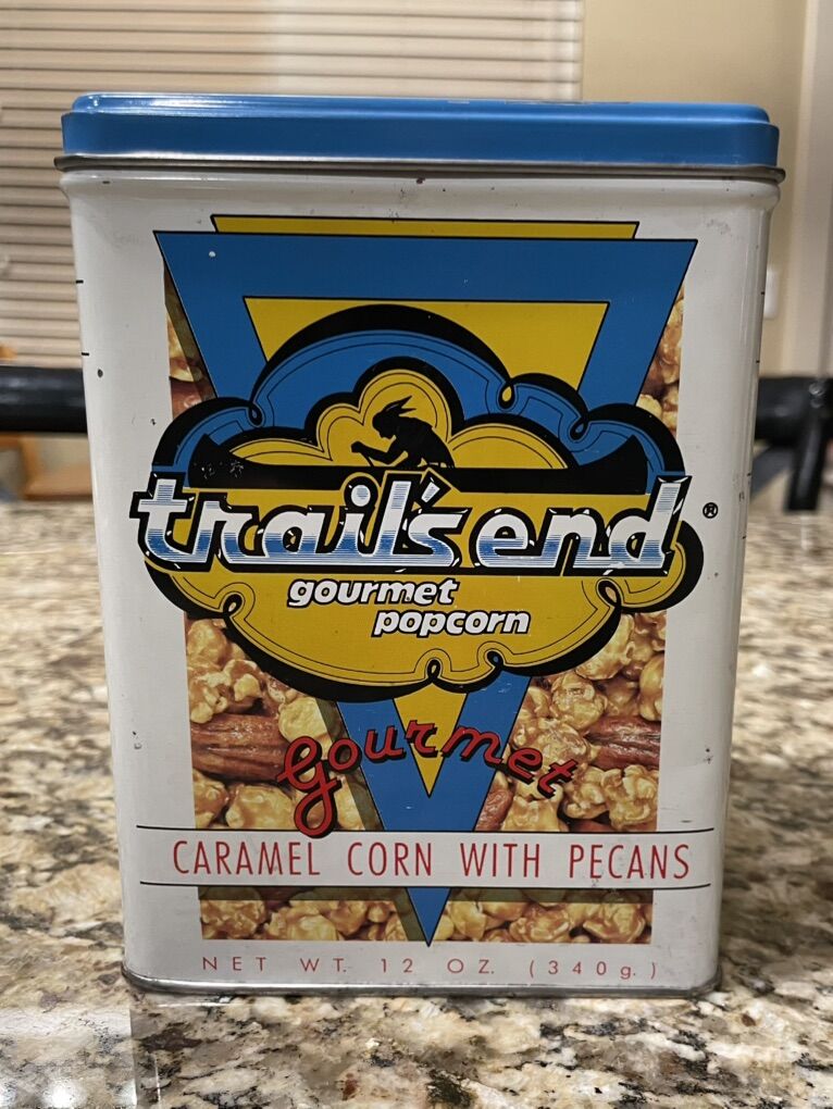 Vintage 1989 Trails End Popcorn Collectible TIn