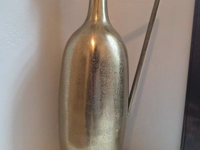 Metallic Gold Decorative Pitcher/Vase - Made in India, Use with Dry Decoration