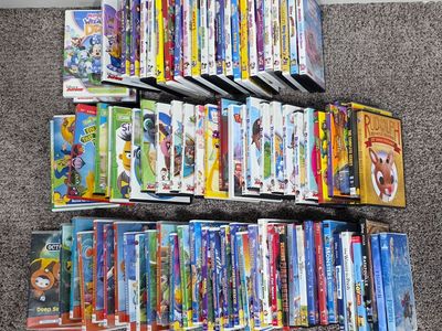 88 Kids DVD Lot - Standard Definition - Disney, Mickey Mouse, Frozen, Cars, Octonauts, Little Einsteins, Sesame Street & More