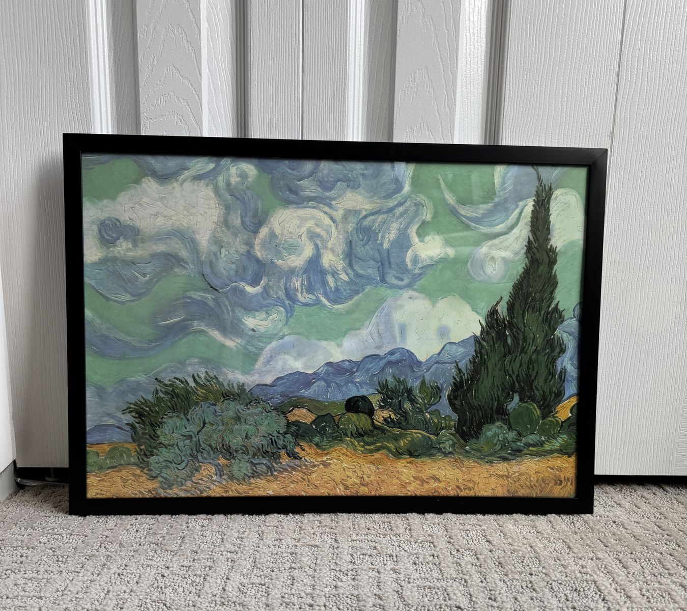 Vincent van Gogh Wheat Field with Cypresses Framed Artwork Painting Décor
