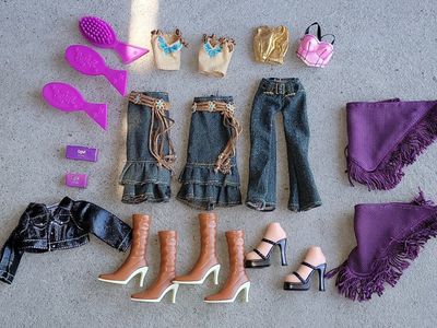 Vintage Bratz Doll Clothes & Accessories Lot | Y2K MGA | Boots, Shoes, Jacket, Outfits, Replacement Pieces