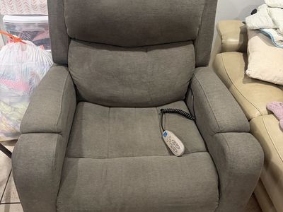 Electric Power Lift Recliner Chair - Gray Fabric,