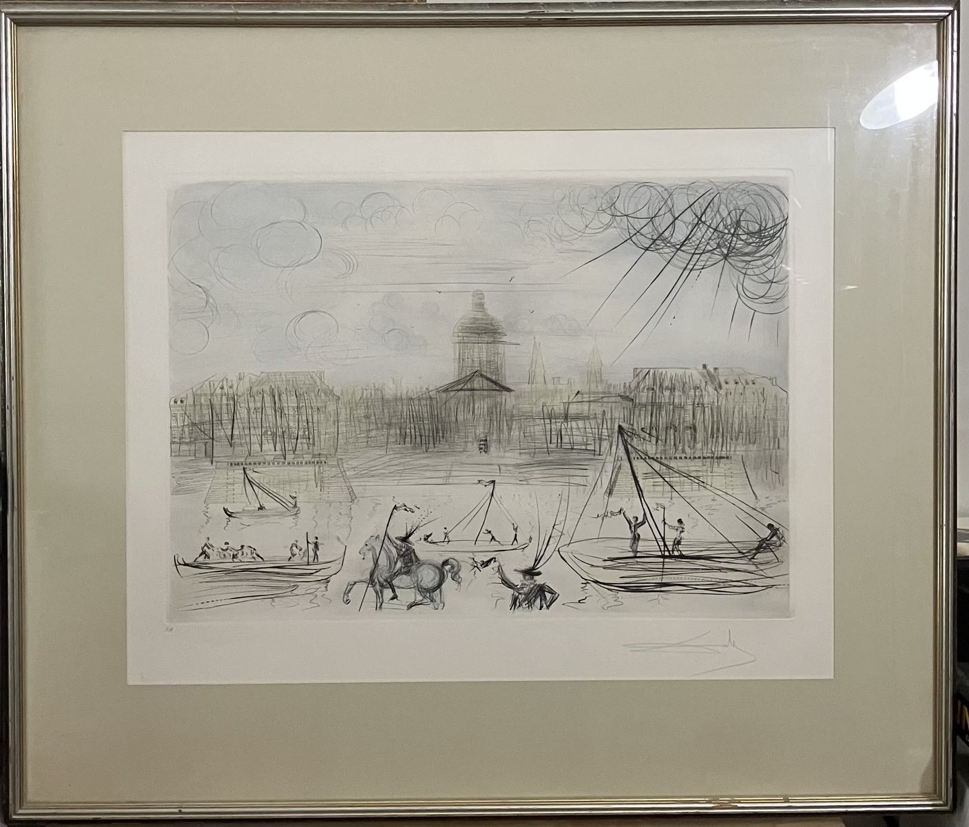 Dali "ACADEMIE DE FRANCE" Original Engraving - Signed, Numbered, w/ LOA & Gallery Docs