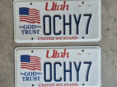 License Plates Like New Condition