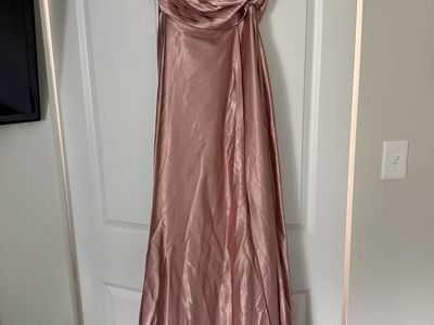 Elegant Halter Neck Satin Gown Formal Prom Bridesmaid Dress