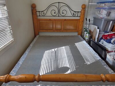 Queen size bed frame and Queen size box spring