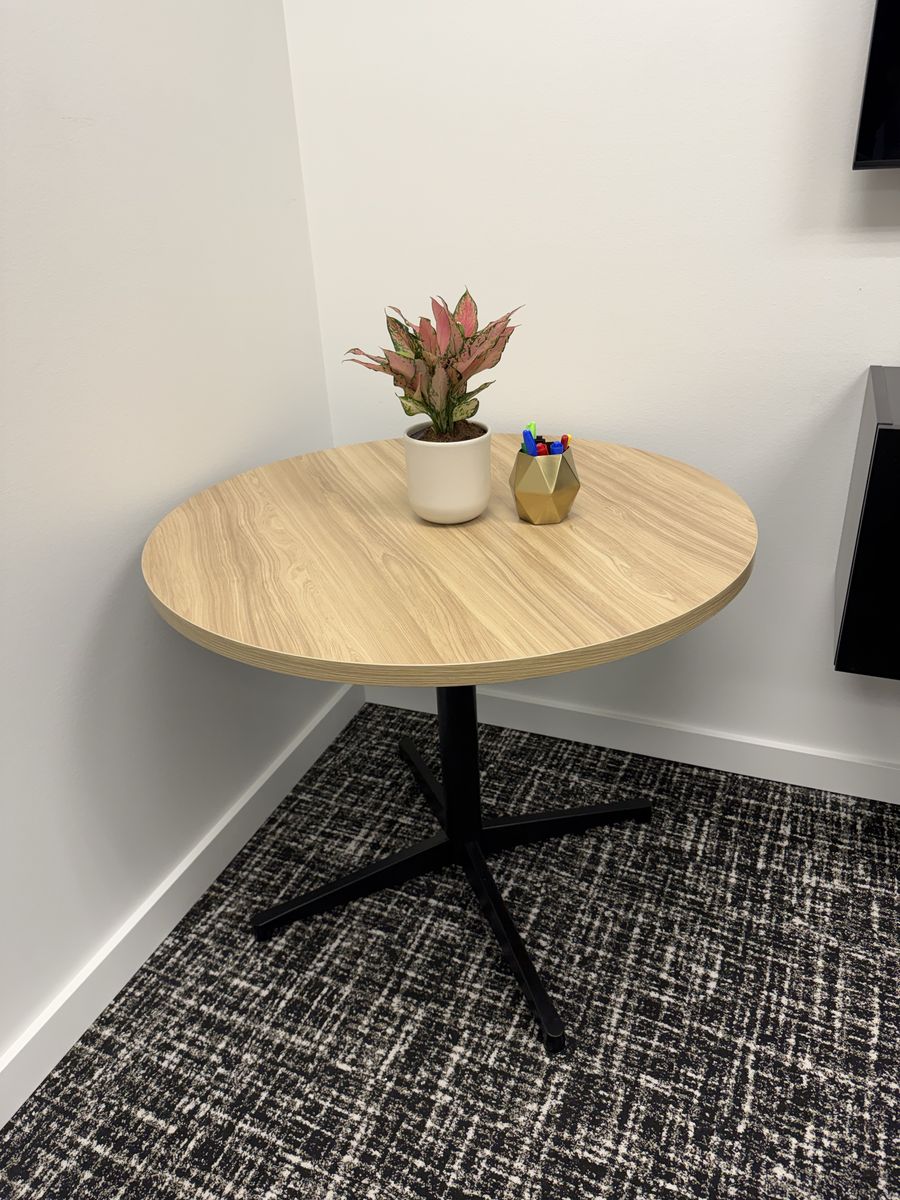 HON Modern Round Cafe/Office Table – 36" – New (Wood Laminate)
