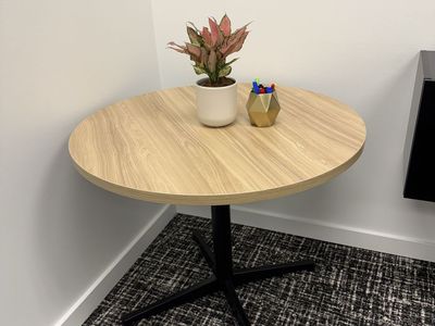 HON Modern Round Cafe/Office Table – 36" – New (Wood Laminate)