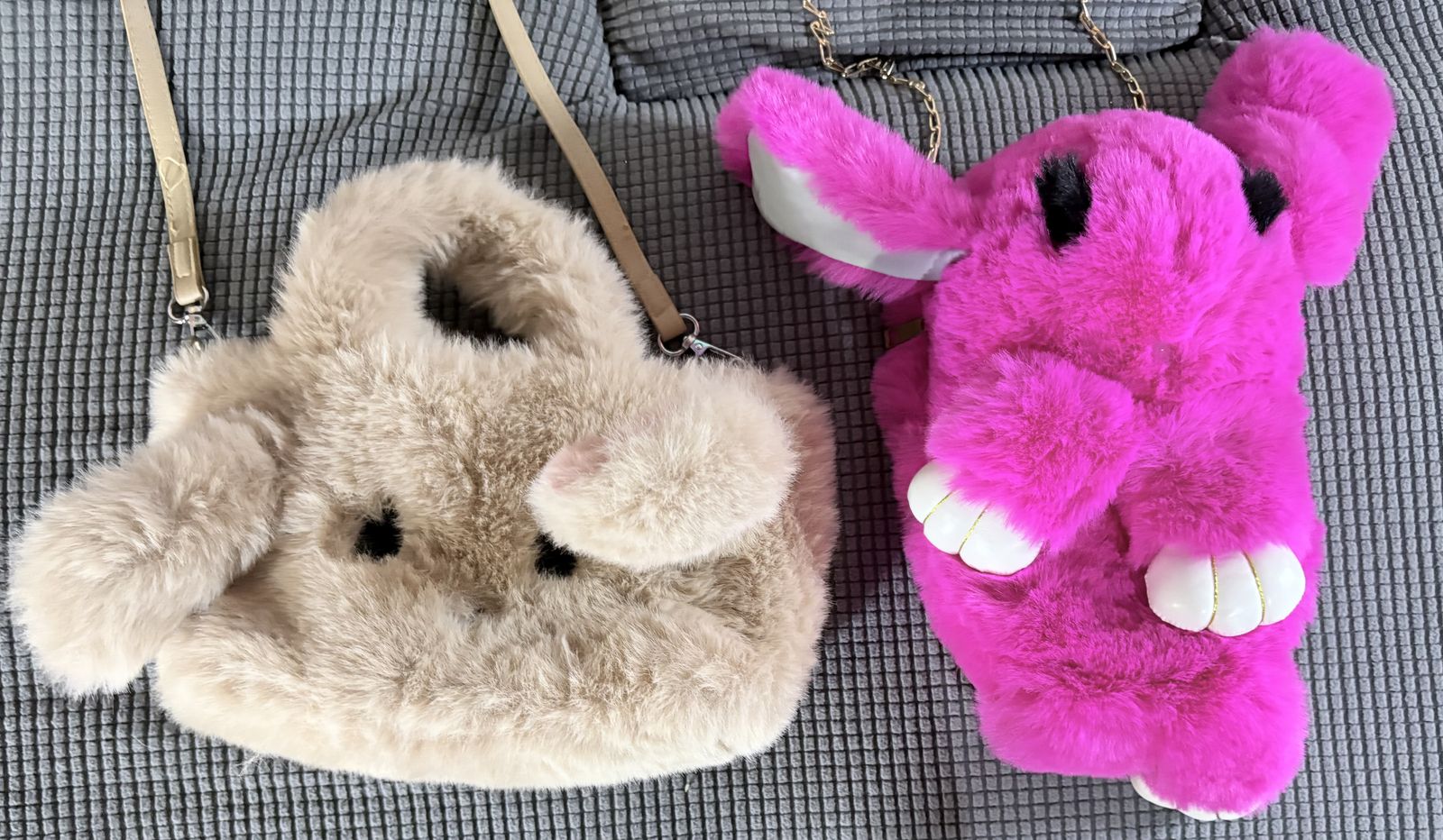 2 Furry Bunny Purses