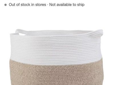 Large Cotton Rope Basket NEW in bag