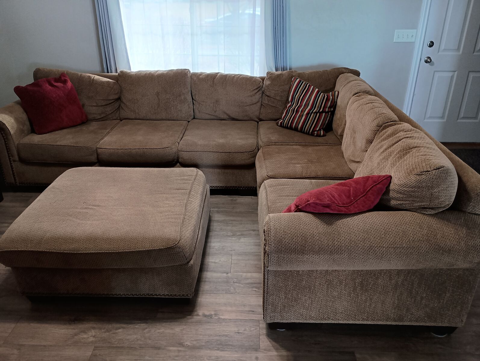 Sectional and ottoman