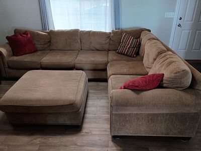 Sectional and ottoman