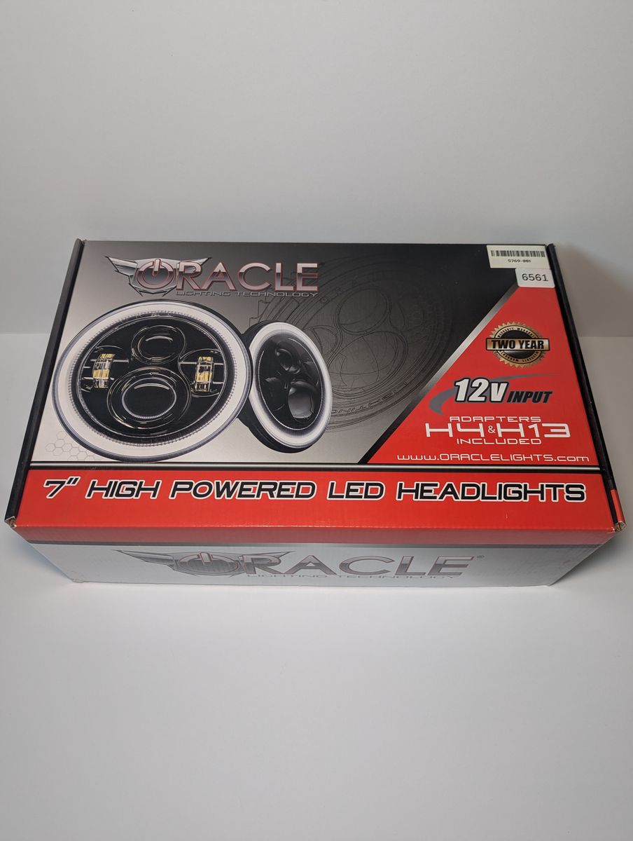 NEW Oracle 7" High Powered LED Headlights w/ White Halo (Part 5769-001) - Fits Jeep Wrangler