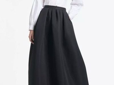 Sachin + Babi Ava Black Silk Taffeta Formal Ball Maxi Skirt NWT Size 6
