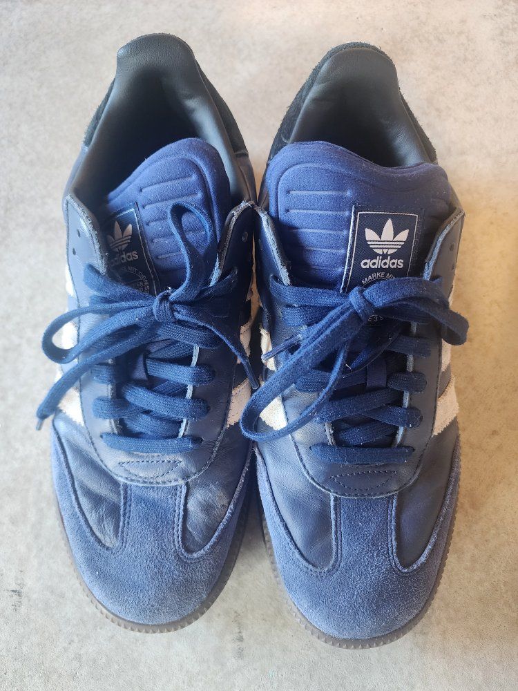 Adidas Samba Classic Navy Blue White Sneakers Size US 12