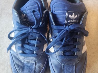 Adidas Samba Classic Navy Blue White Sneakers Size US 12