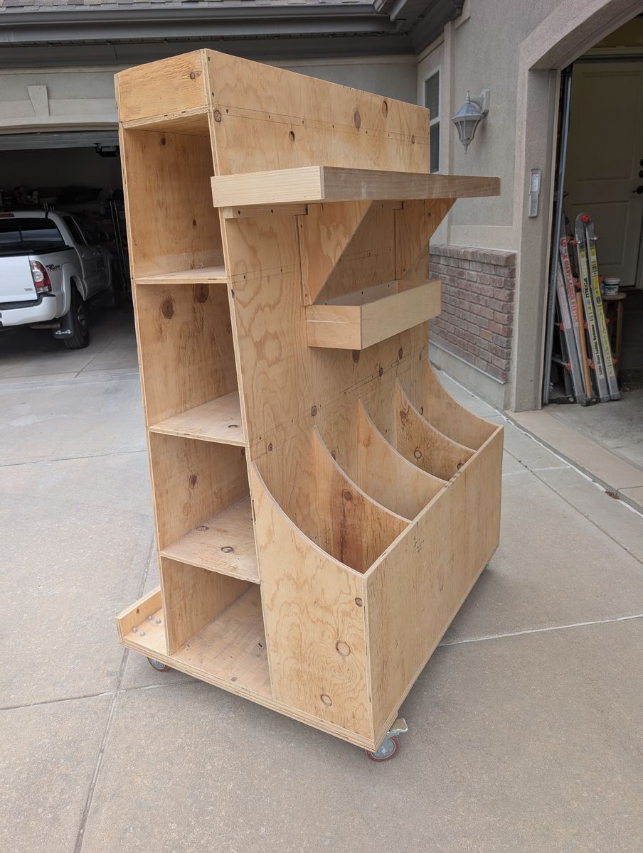 Wood Storage Rack on Wheels
