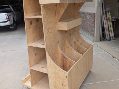 Wood Storage Rack on Wheels