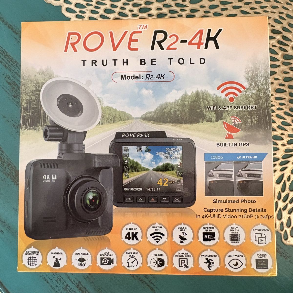 ROVE R2-4K Dash Cam *NEW-never used*