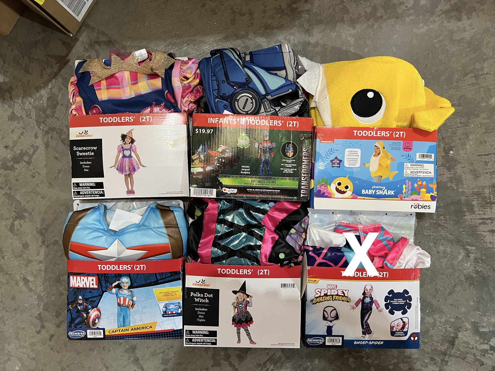 NEW: Transformers, Marvel, Scarecrow, Baby Shark, Spidey, Witch Halloween Costumes