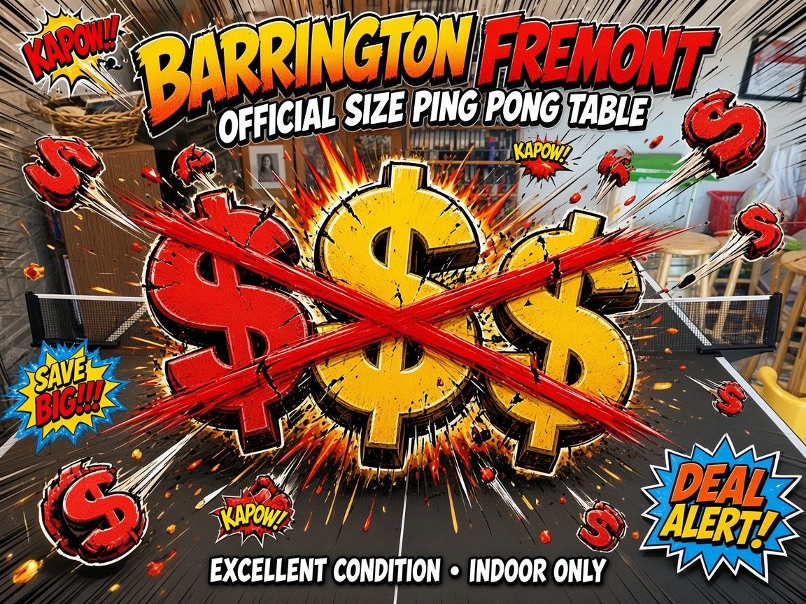Barrington Fremont 9' Ping Pong Table – Furniture Quality – $425 OBO