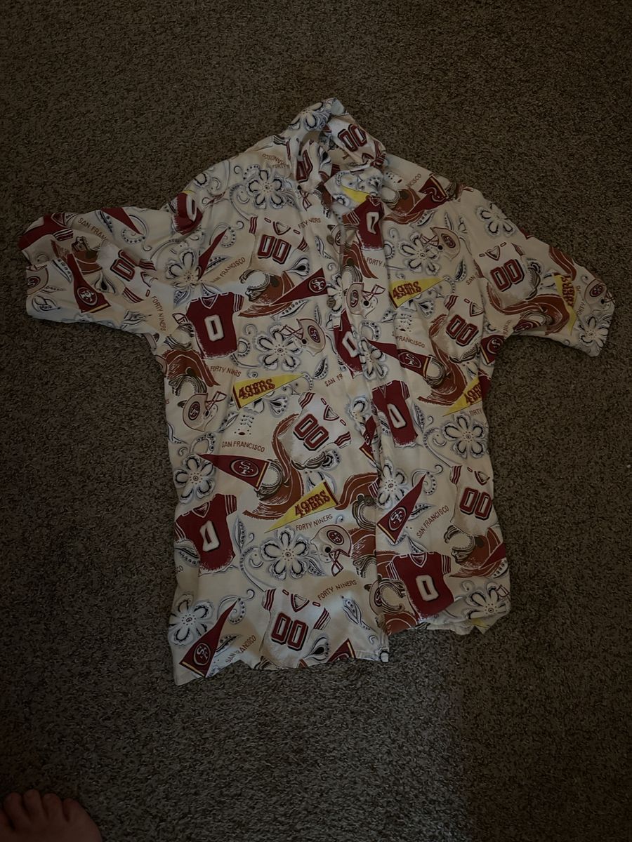 Surf & Turf San Francisco 49ers Hawaiian Shirt Short Sleeve XXL