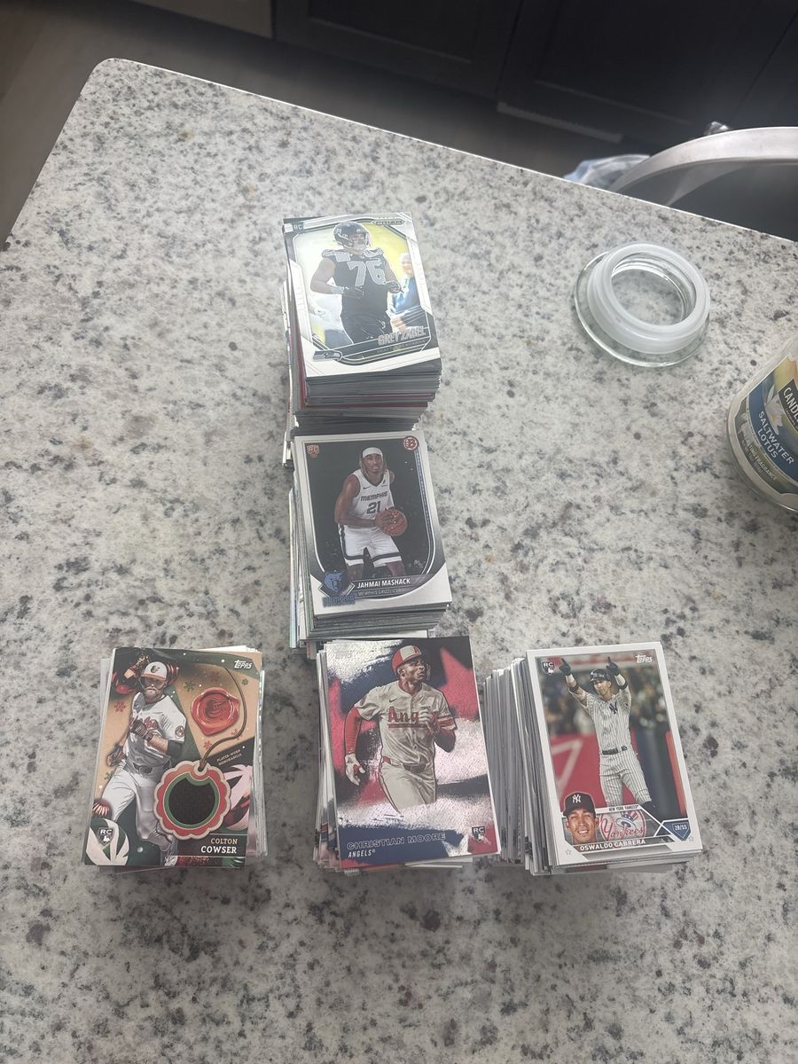 Baseball football and basketball cards 